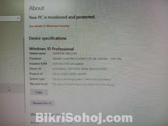 intel Core i5  ও Dell 19” Monitor ফুল  Pc